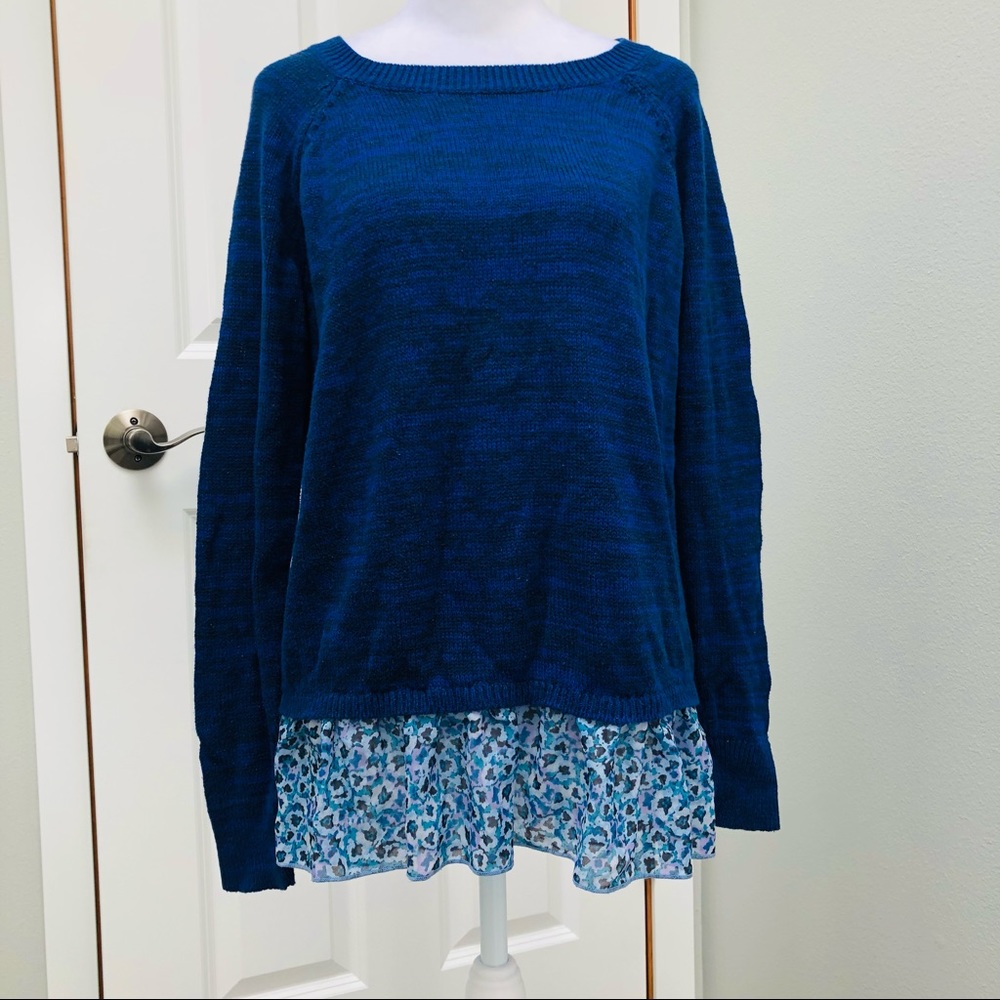 AMERICAN EAGLE KNIT SWEATER BLUE SMALL